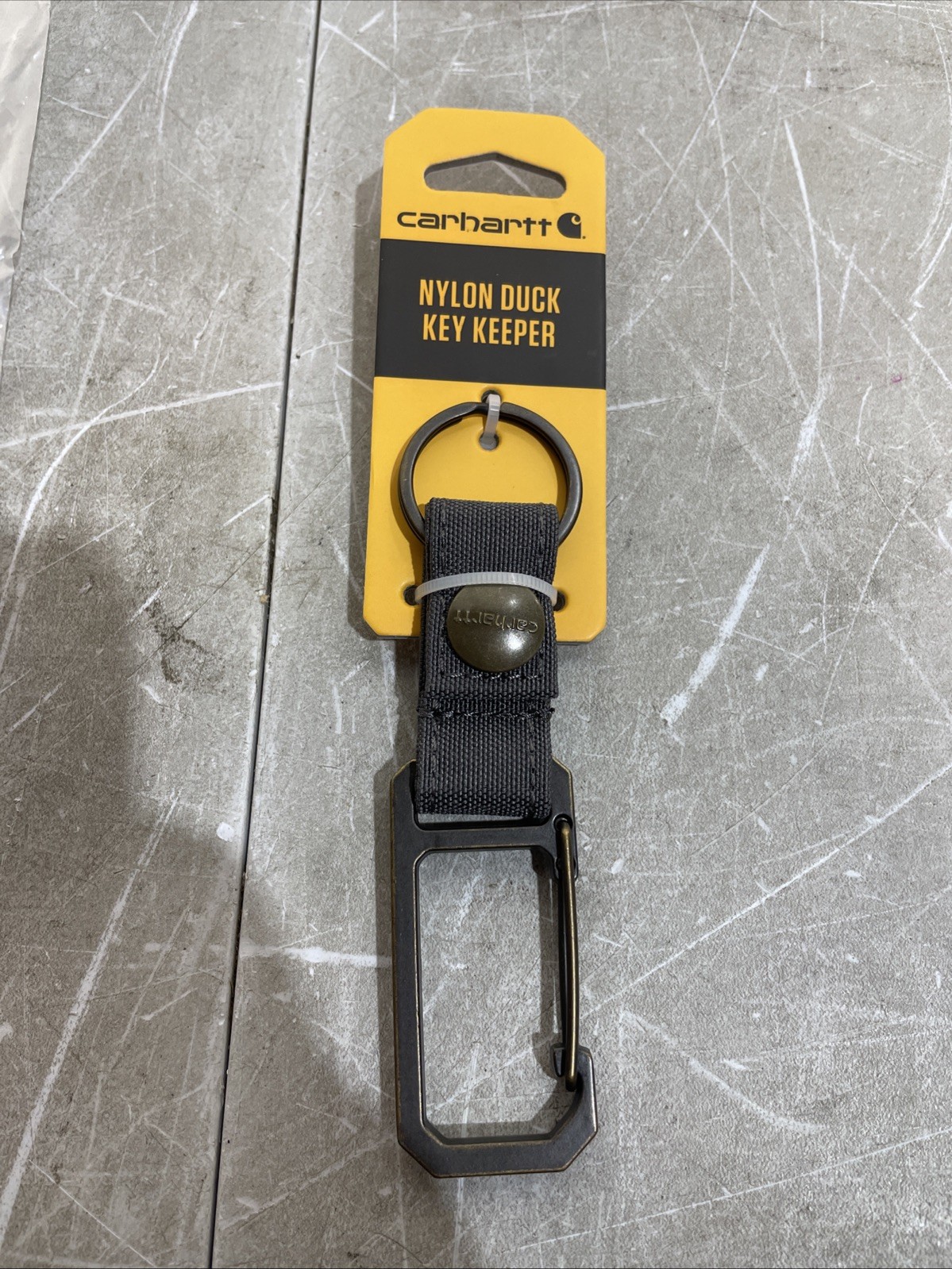 Carhartt Unisex Adult Durable Metal Key Keeper, One Size, Nylon Duck (Gravel)