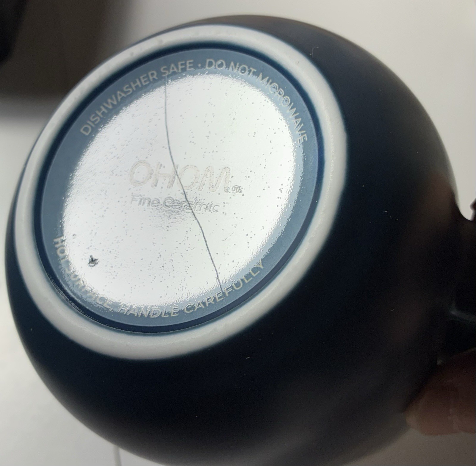 OHOM Fine Ceramic Mug In Blue 14oz Mug & Lid Only – Charging Pad Not Included