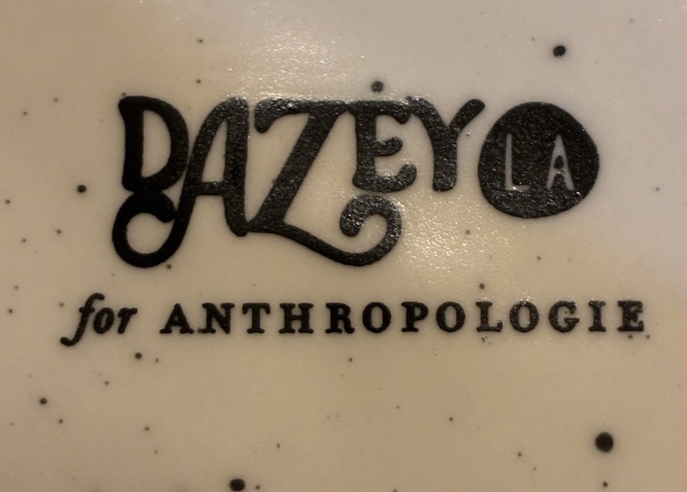 Anthropologie Mug Dazey LA Retro People For The Planet Ecology Lover Hippie Boho