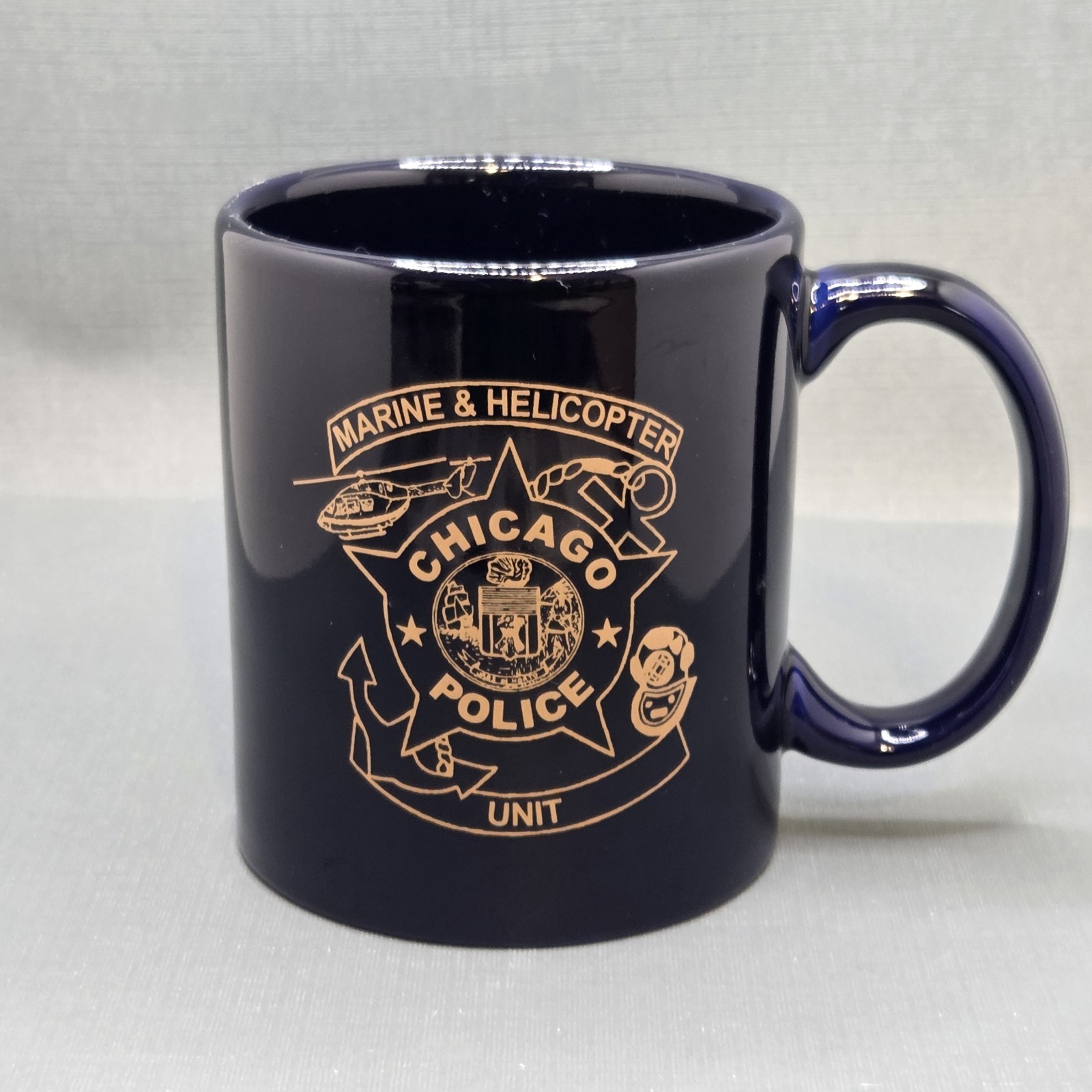 Chicago Police Marine & Helicopter Unit Coffee Mug Cobalt Blue