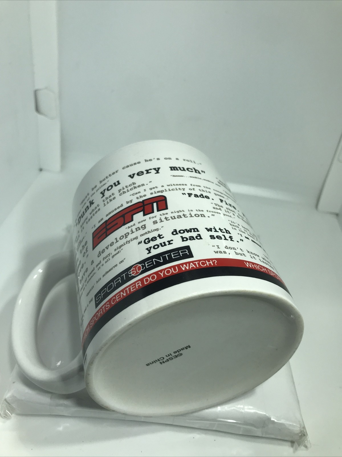 ESPN SPORTS CENTER MUG. ESPN SPORTS CENTER COFFEE MUG. VTG ESPN MUG. B412