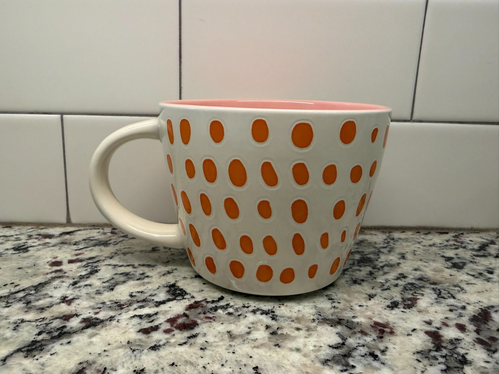 Opal House Polka Dot Coffee Mug Cup Pink Center Target