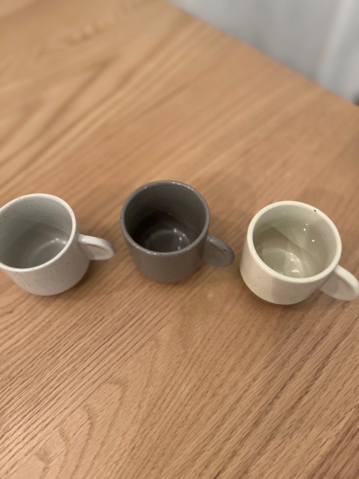 Morandi Color Ceramic Mini Espresso Cups Set of 3 5 Oz Expresso Mugs with Handle