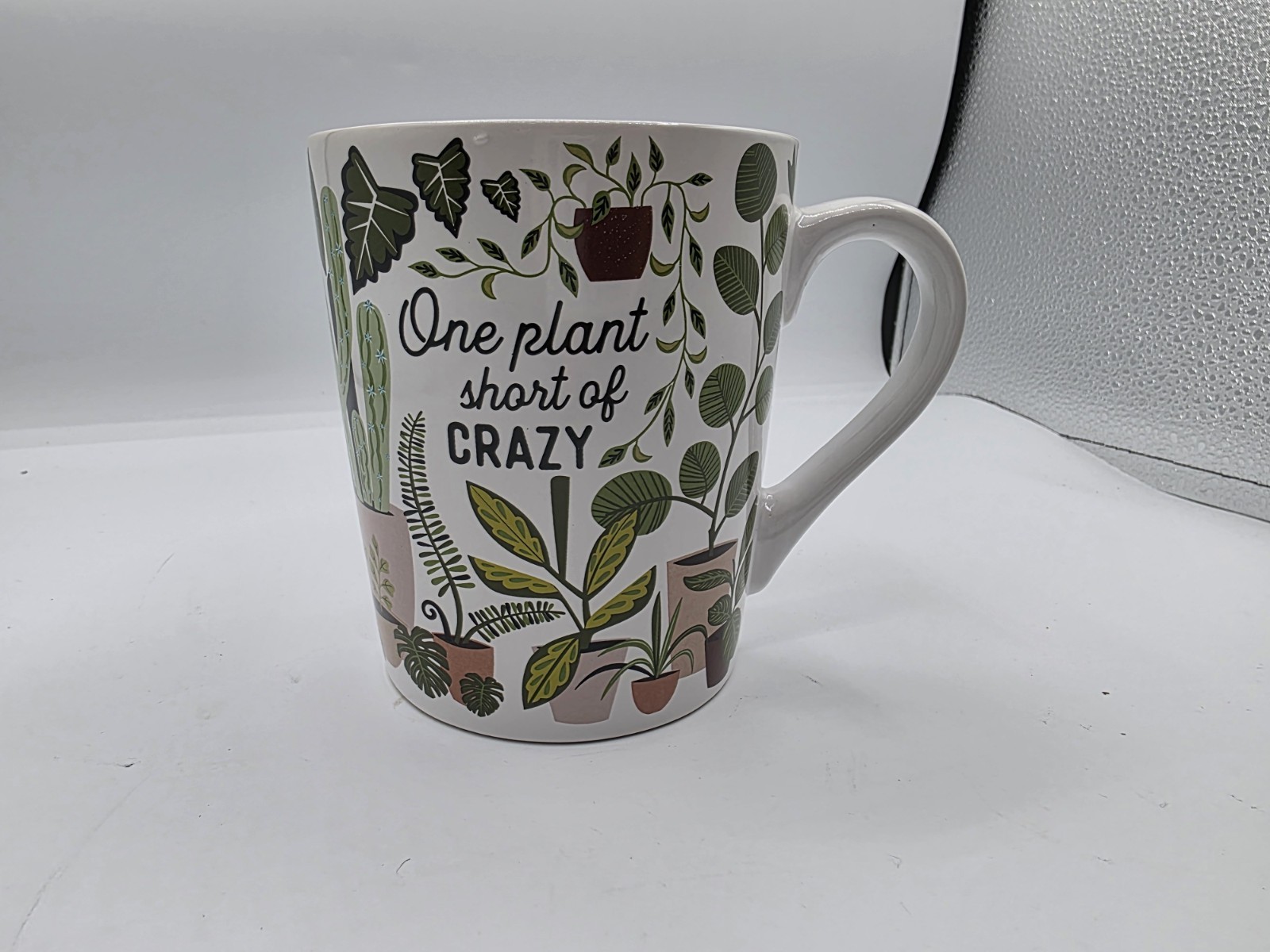 Plant Lover One Plant Short of Crazy Plant Drink Mug Flowers 24 Oz Gardening
