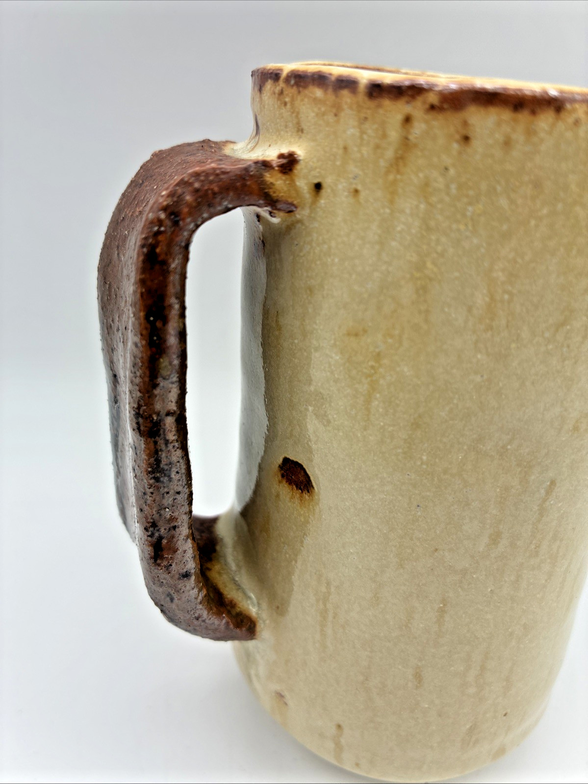 Vintage Handcrafted Brutalist Studio Pottery Mug Cup