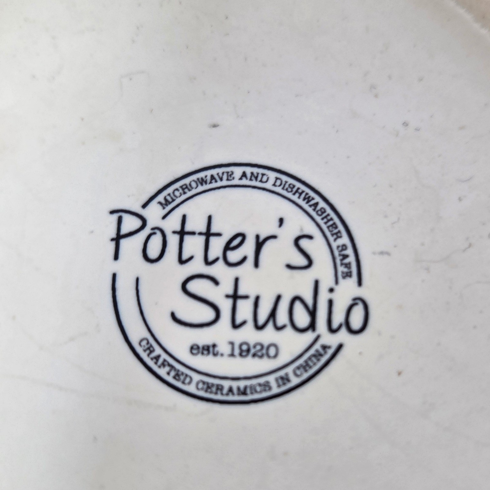 Potter’s Studio Modern Farmhouse Style Mug Cream Tree Bark Coffee Cup