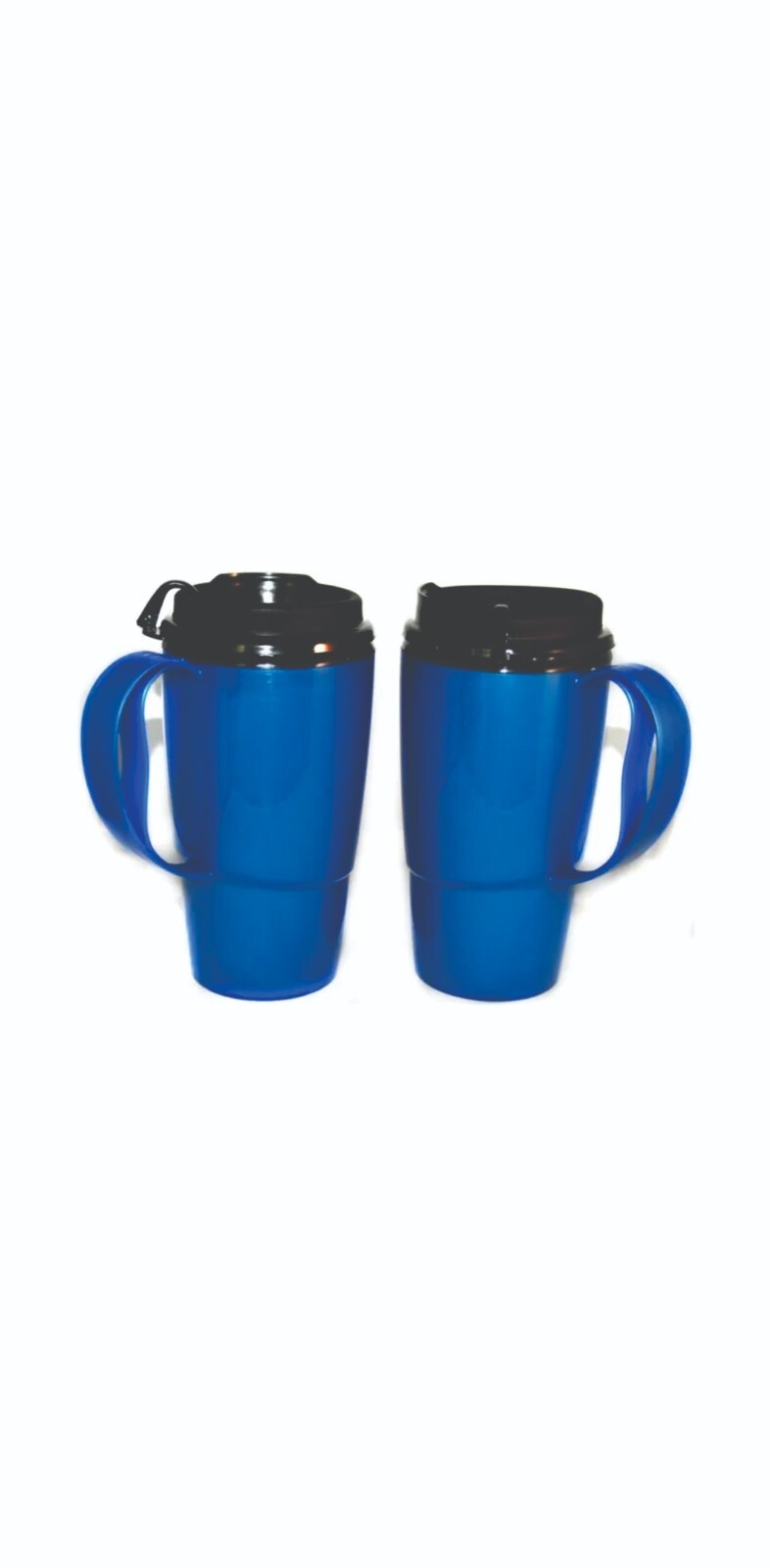 2 New Foam Insulated 16oz ThermoServ Travel Mugs Blue