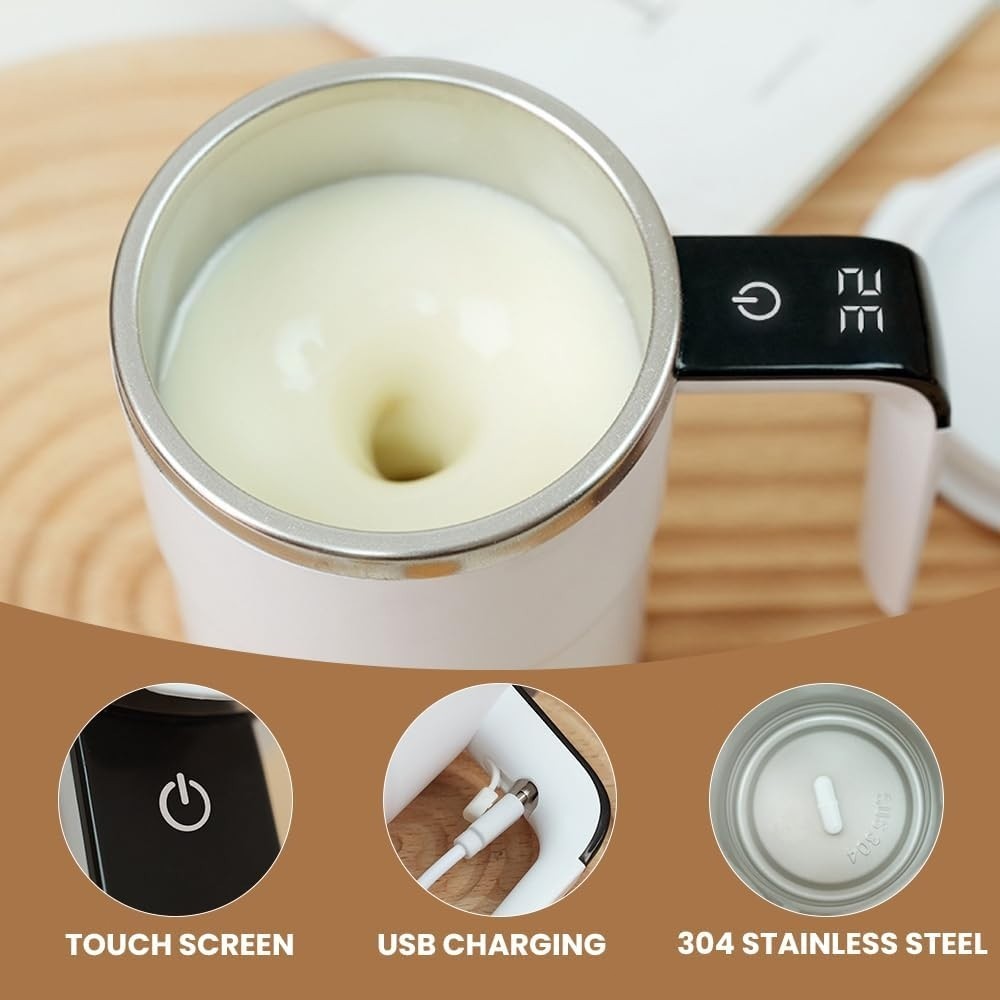 Automatic Magnetic Electric Self Stirring Mug Cup Mixing Coffee Milk Tea Beer