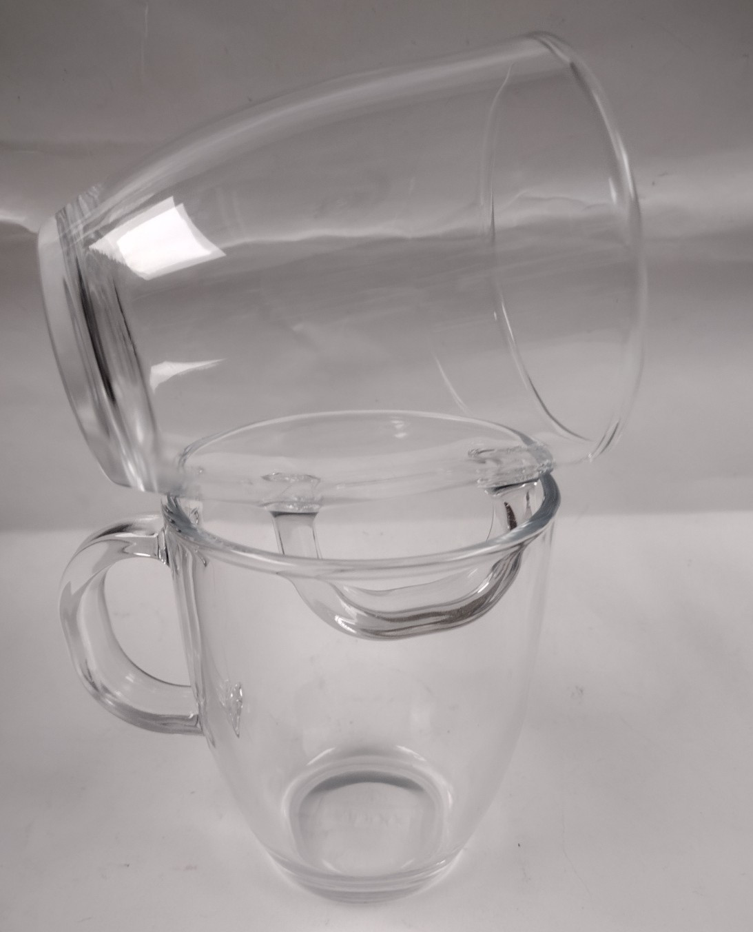 Pair of BODUM Glass Coffee Mugs Cups 12oz