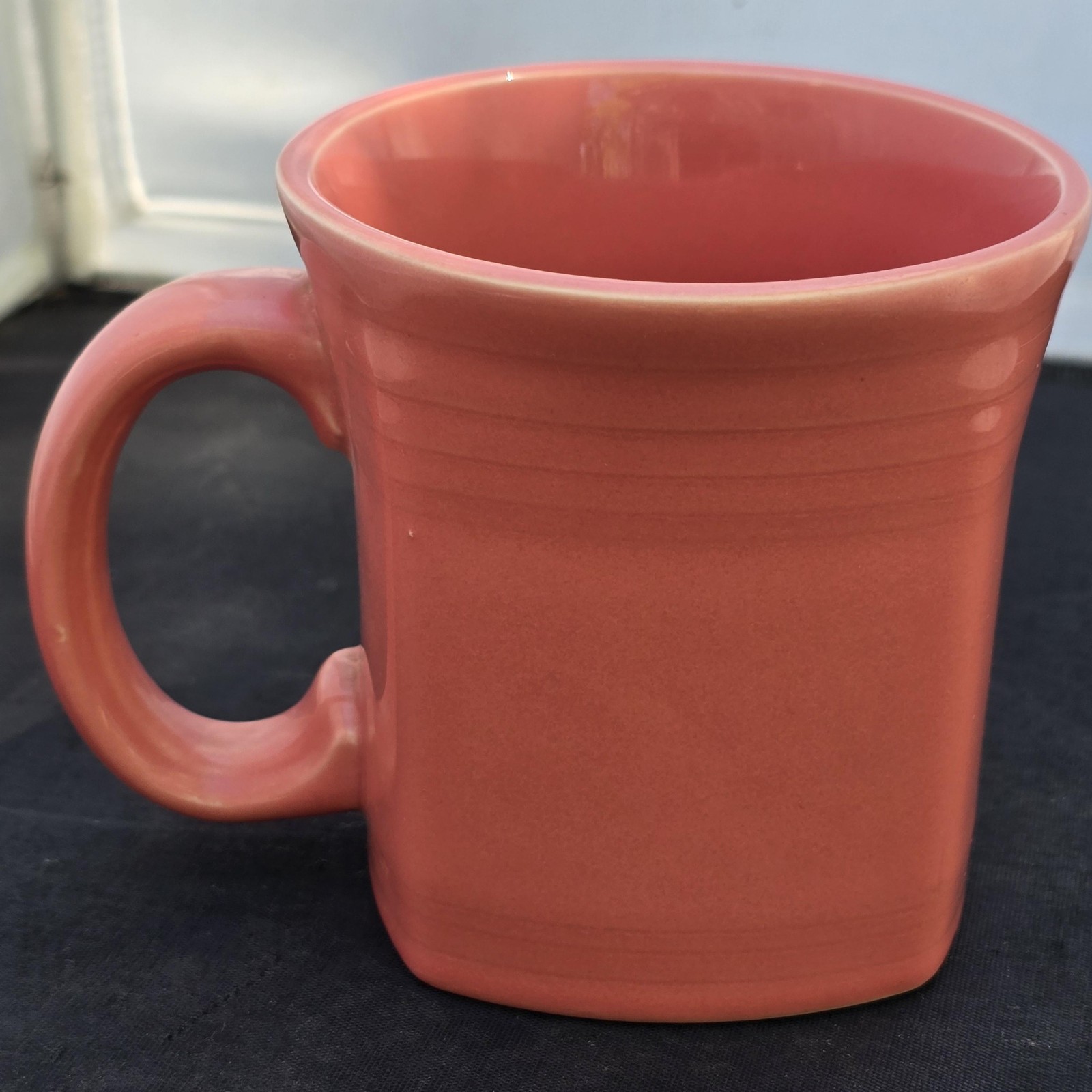 Fiesta Fiestaware Pink Coffee Mug Square Stoneware HLC USA Contemporary