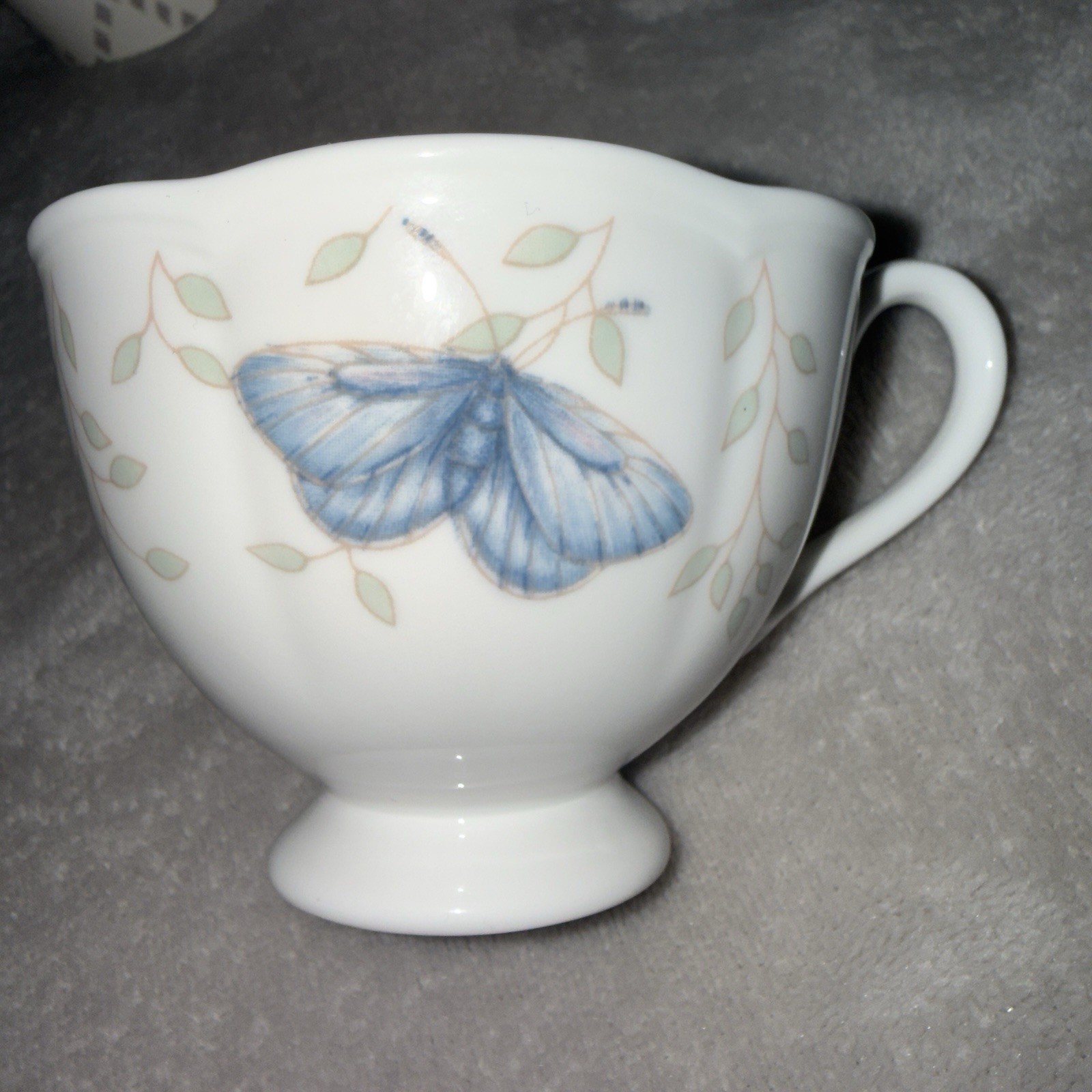 Lenox Bundle 1 Butterfly Tea Cup 1 Stoneware Coffee Mug 1 Fine Bone China Saucer