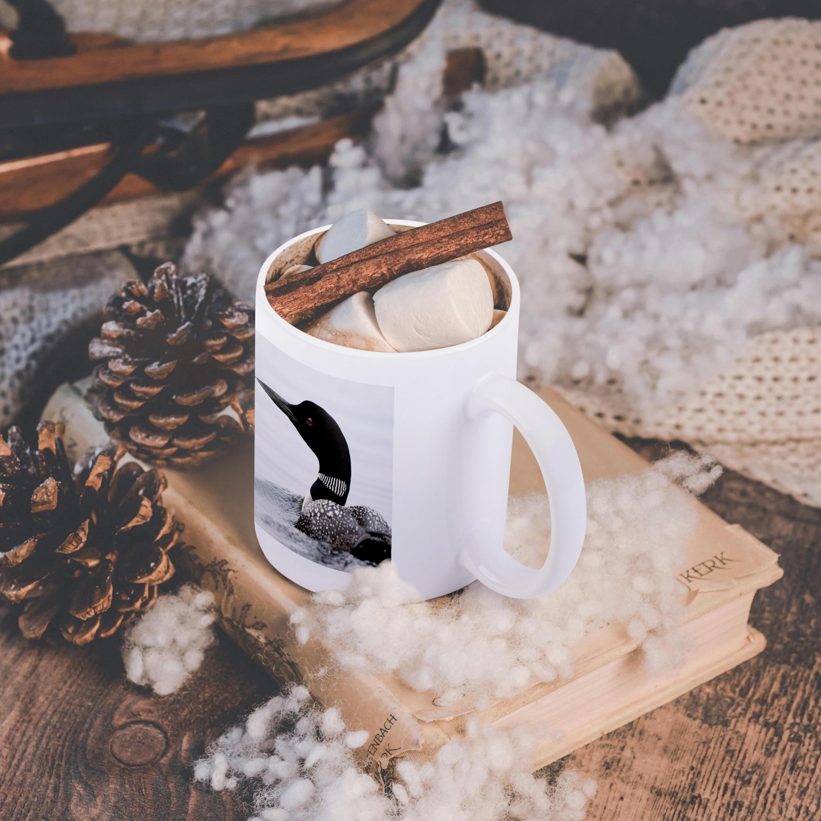3dRose Common Loon Gavia immer Haliburton Magic Mug 11oz Color Changing