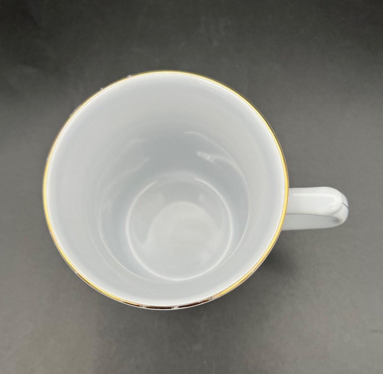 Gevalia Mug White Porcelain with Gold Trim Rim Coffee Tea Cup 8 fl oz