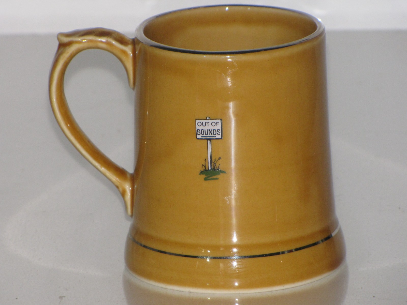 Wade Ireland Porcelain Tankard Coffee Mug Staright Down The Middle 19th Hole