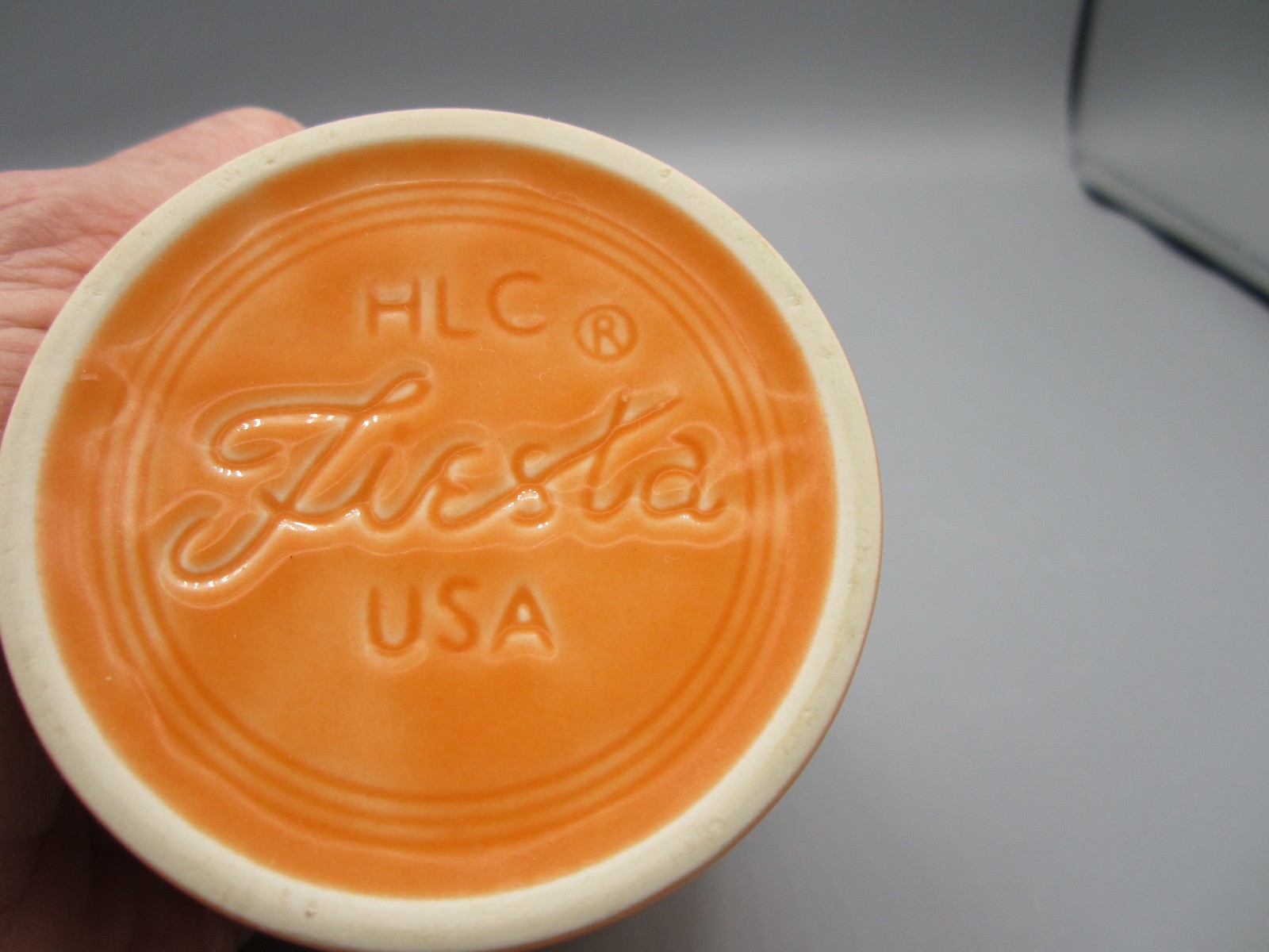 Pair of 2 Homer Laughlin Fiesta Ware Tangerine Tea Coffee Mug 10 oz. (298)