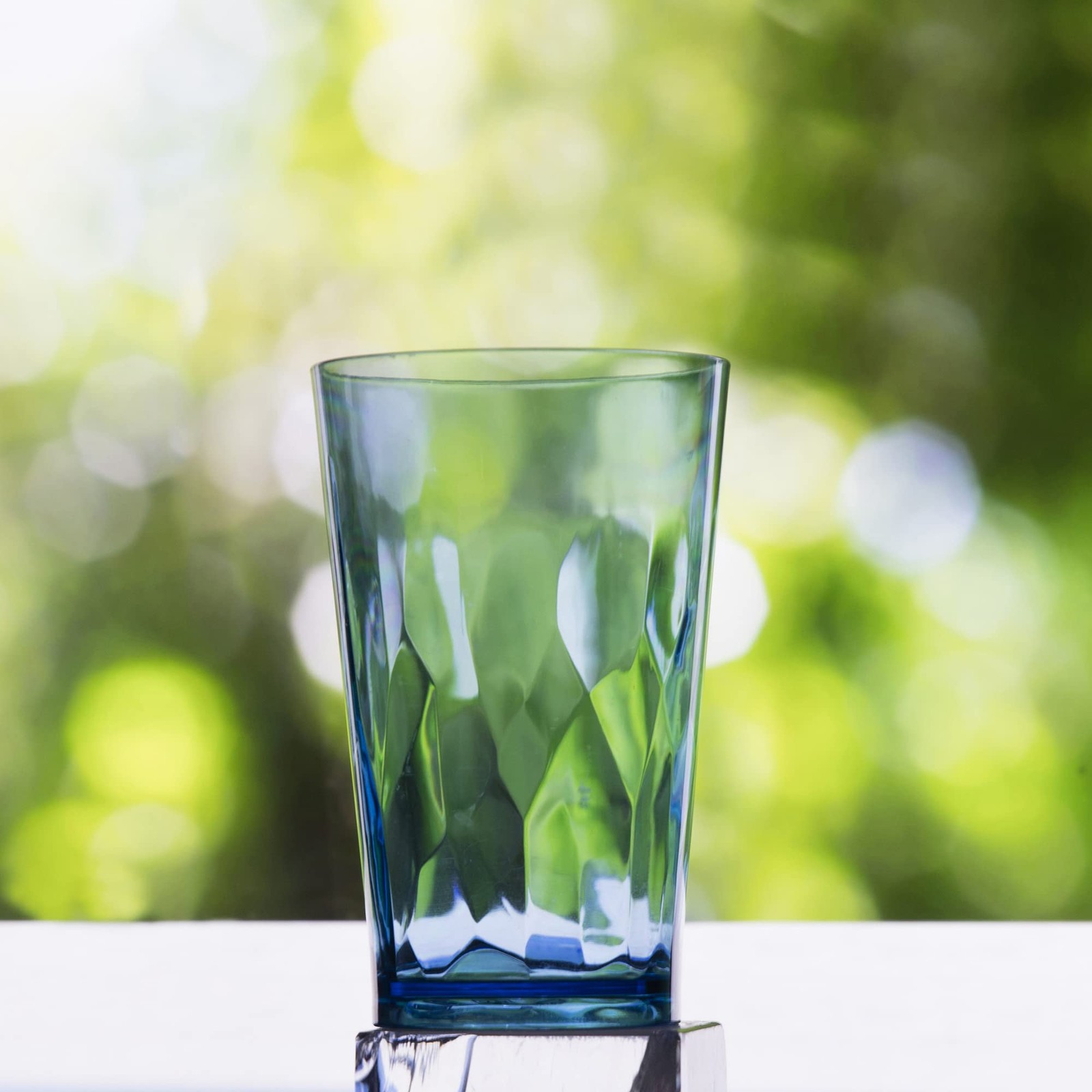 Plastic Drinking Glasses [Set of 6] Shatterproof Tumblers, Reusable Glass Cups
