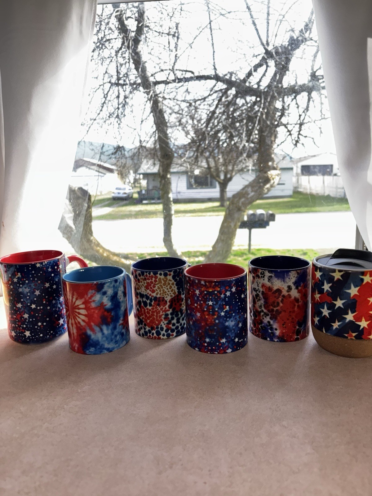 New 11 Oz. Coffee Mug Wooden Cross On Patriotic Flag Sickness Prayer Fast Ship