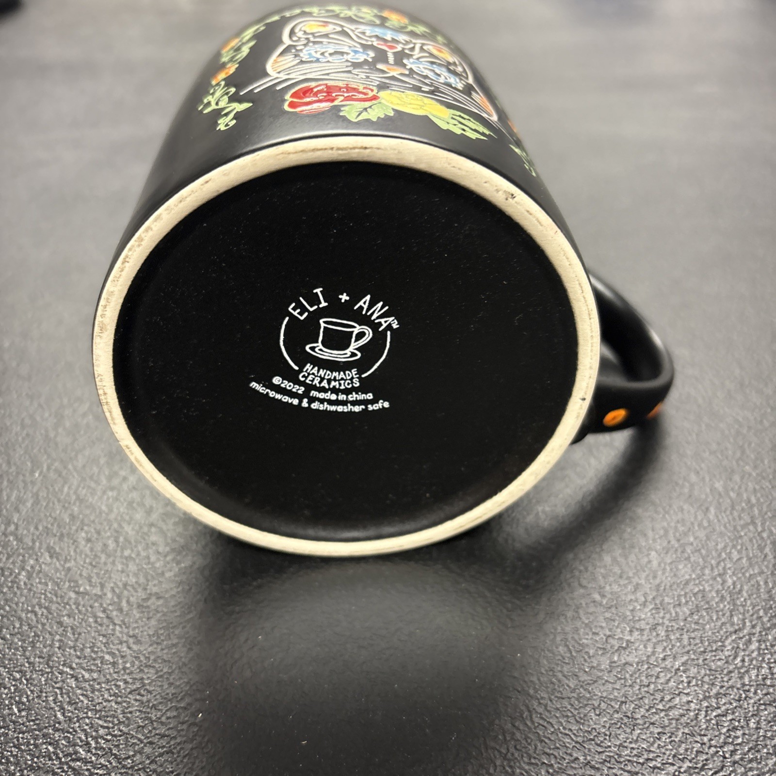 ELI + ANA 2022 Coffee Mug 21 oz Dia De Los Muertos Charlie Day Of The Dead Cat