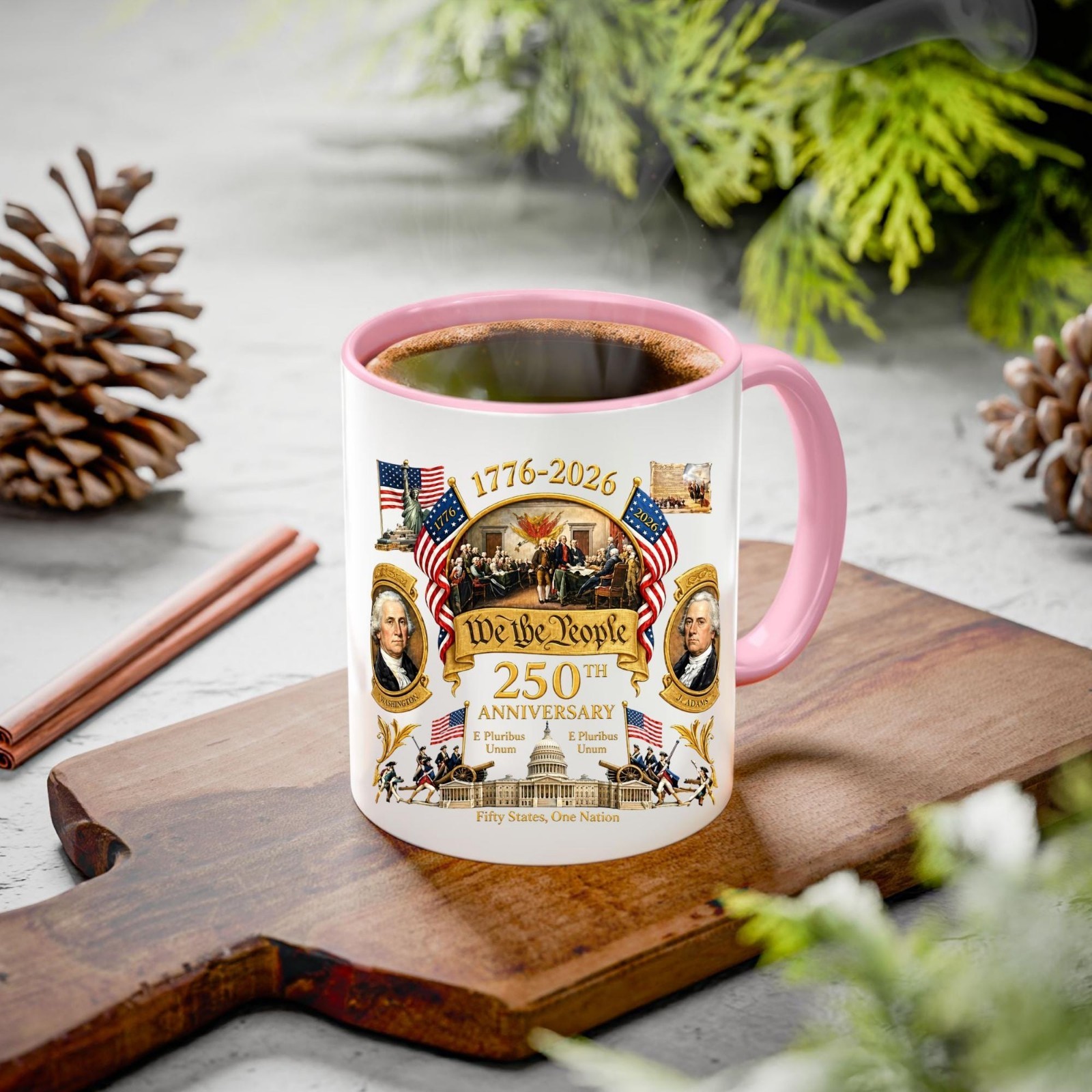 America 250th Anniversary Mug We The People Patriotic Cup