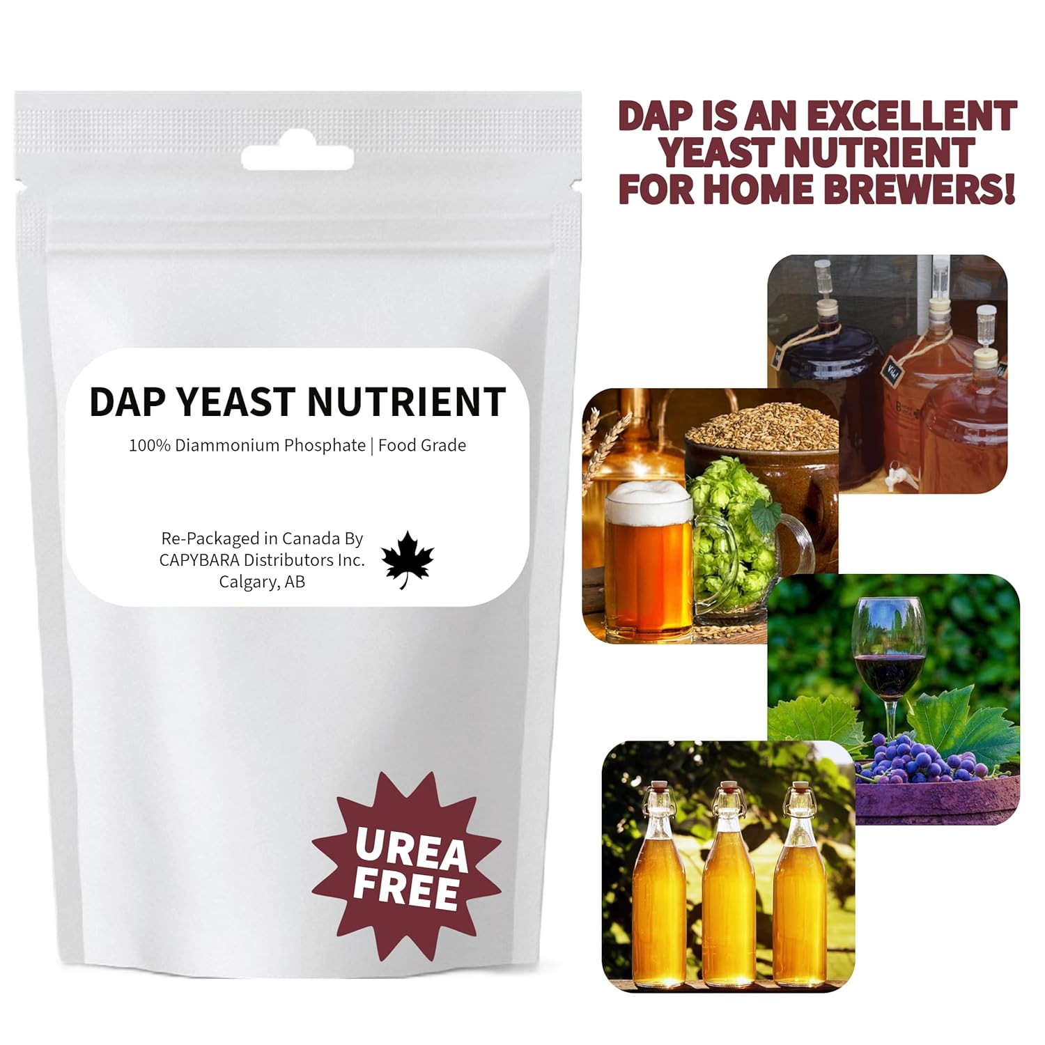 Yeast Nutrient 100% DAP – 2 Oz – Food Grade Diammonium Phosphate – Use