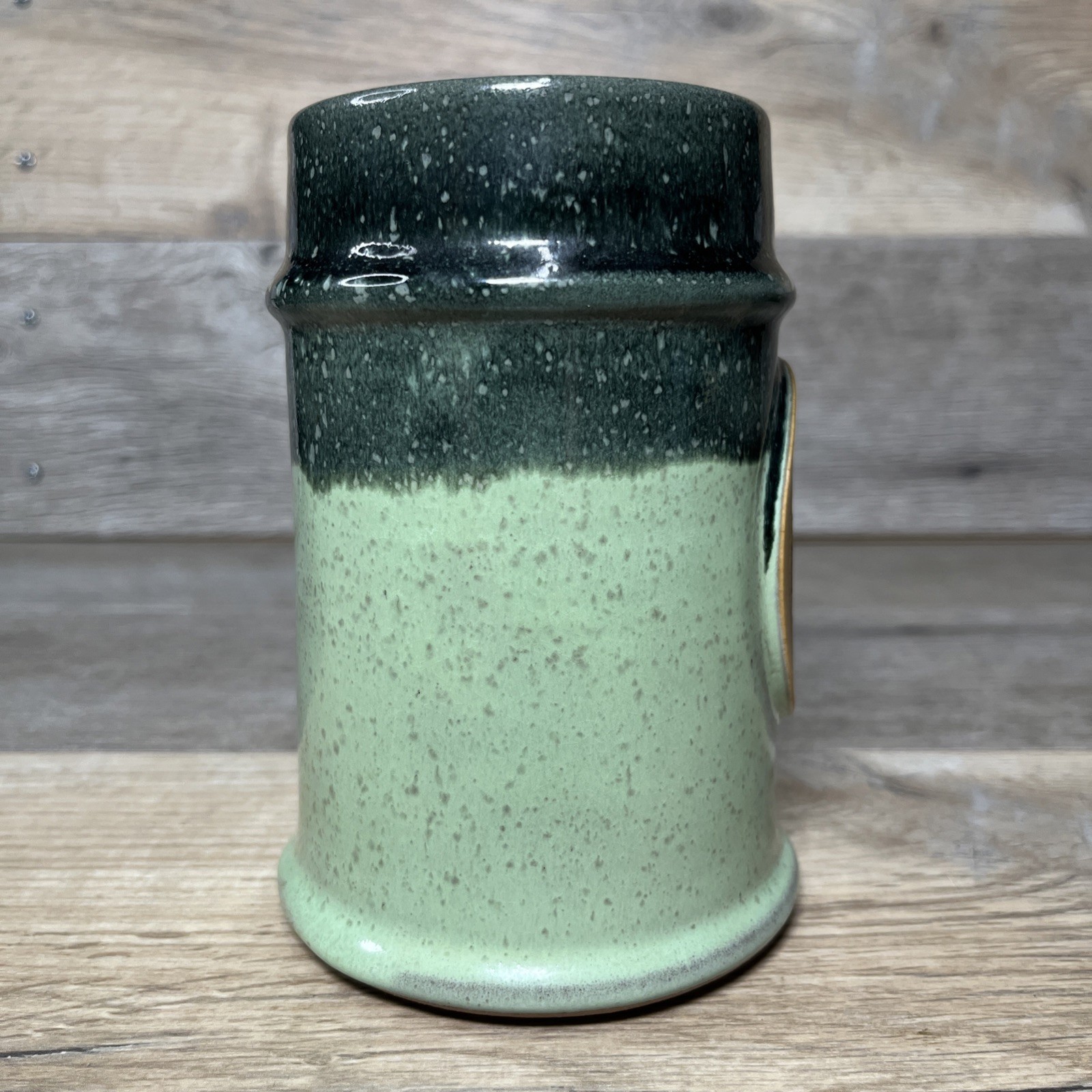 IRON HILL BREWERY 2019 Club Member Mug Green Drip Glaze Pottery Stoneware Stein