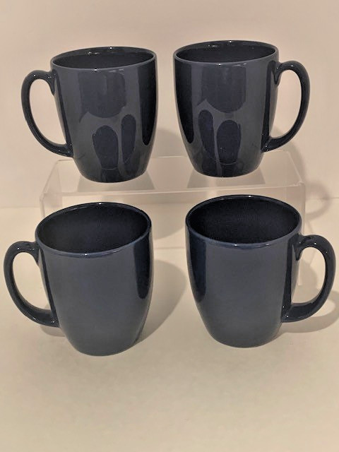 Corelle Coordinates Blue Coffee Mugs Cups – Set of 4 – Nice!