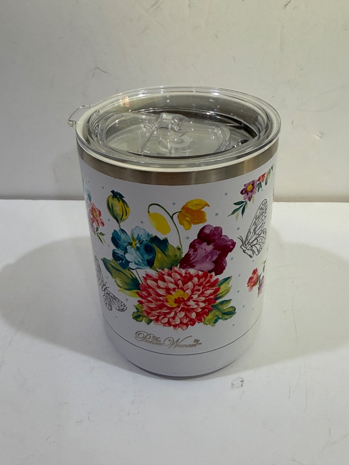 Pioneer Woman Blooming Bouquet 14 oz. Metal Coffee Travel Mug Cup