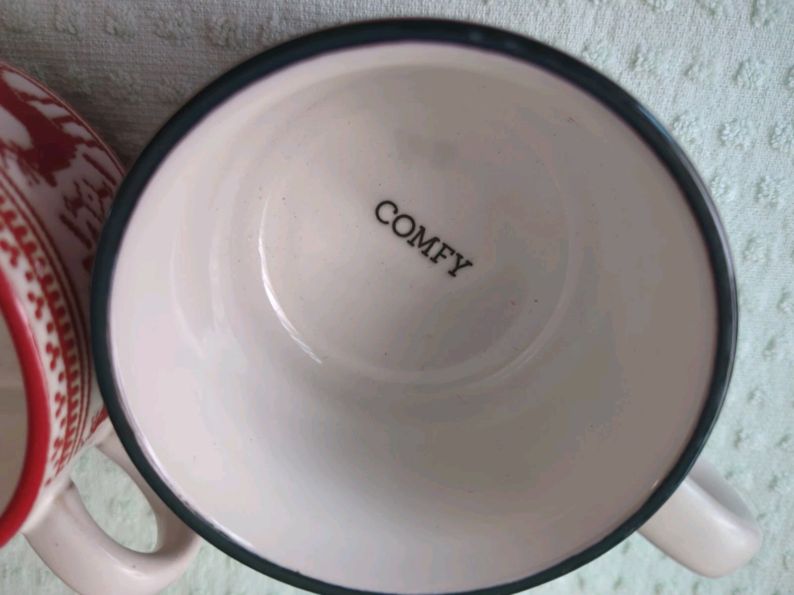 Set/2 Magnolia Hearth & Hand Winter Fair Isle Stackable Stoneware Mug Multicolor