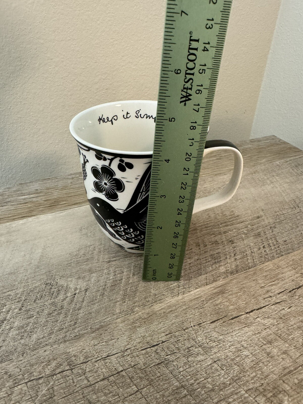 Hummingbird Coffee Mug Black & White Karma Keep It Simple Cup Birds