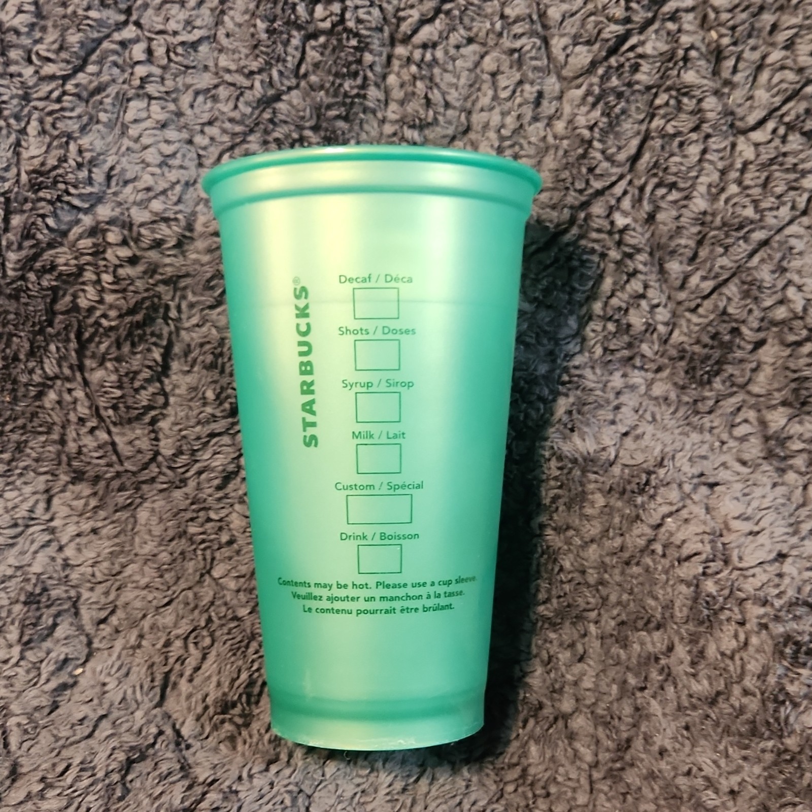 Starbucks Green Reusable Plastic Coffee Mug 16 fl oz