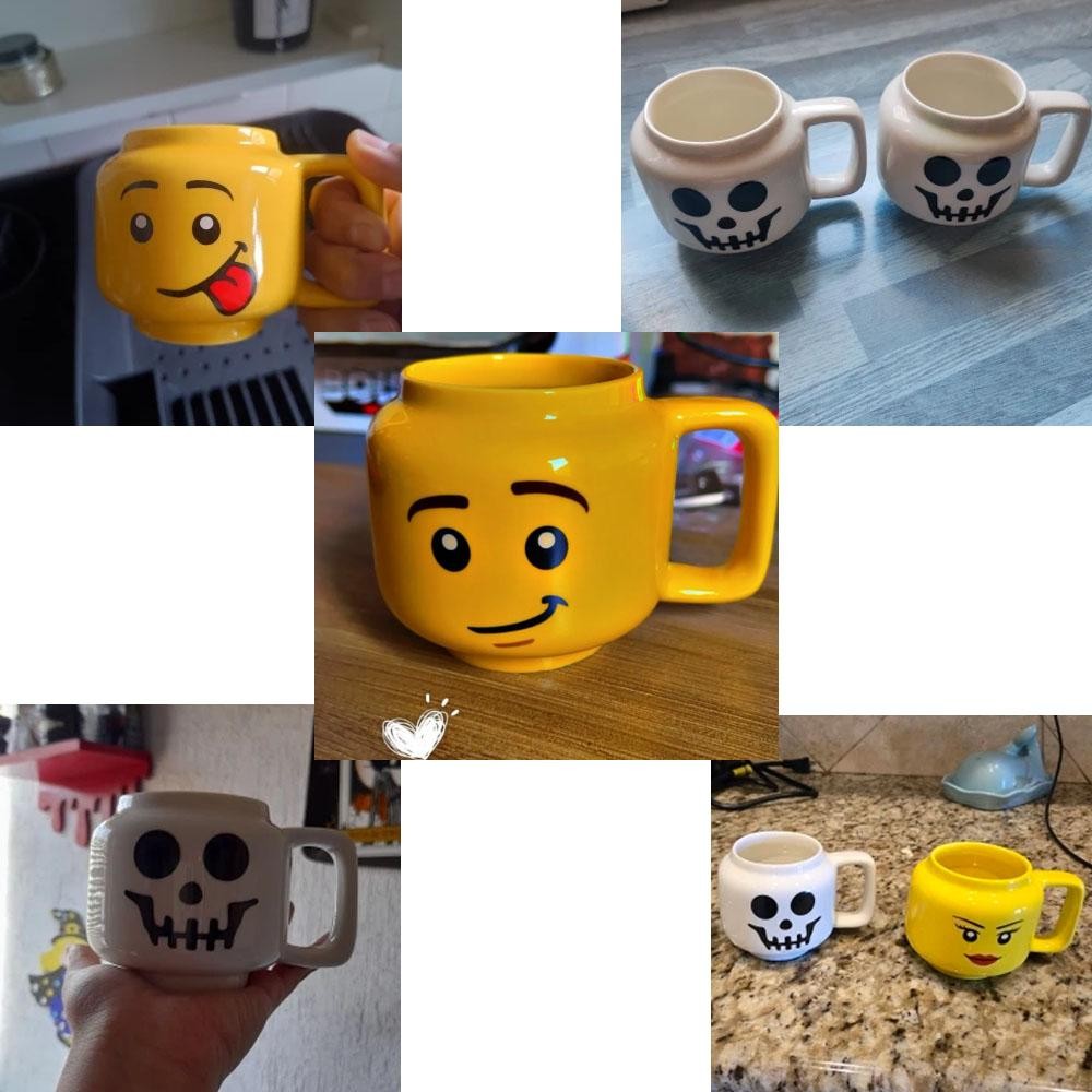 250ml Ceramic Cartoon Mug Cute Expression Figure Head Coffee Tea Cup