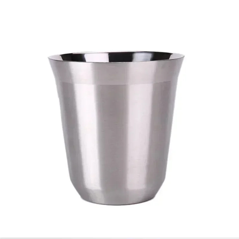 1pcs 80ml/160ml Mini Coffee Cups High Quality Stainless Steel Double Wall Heat-i