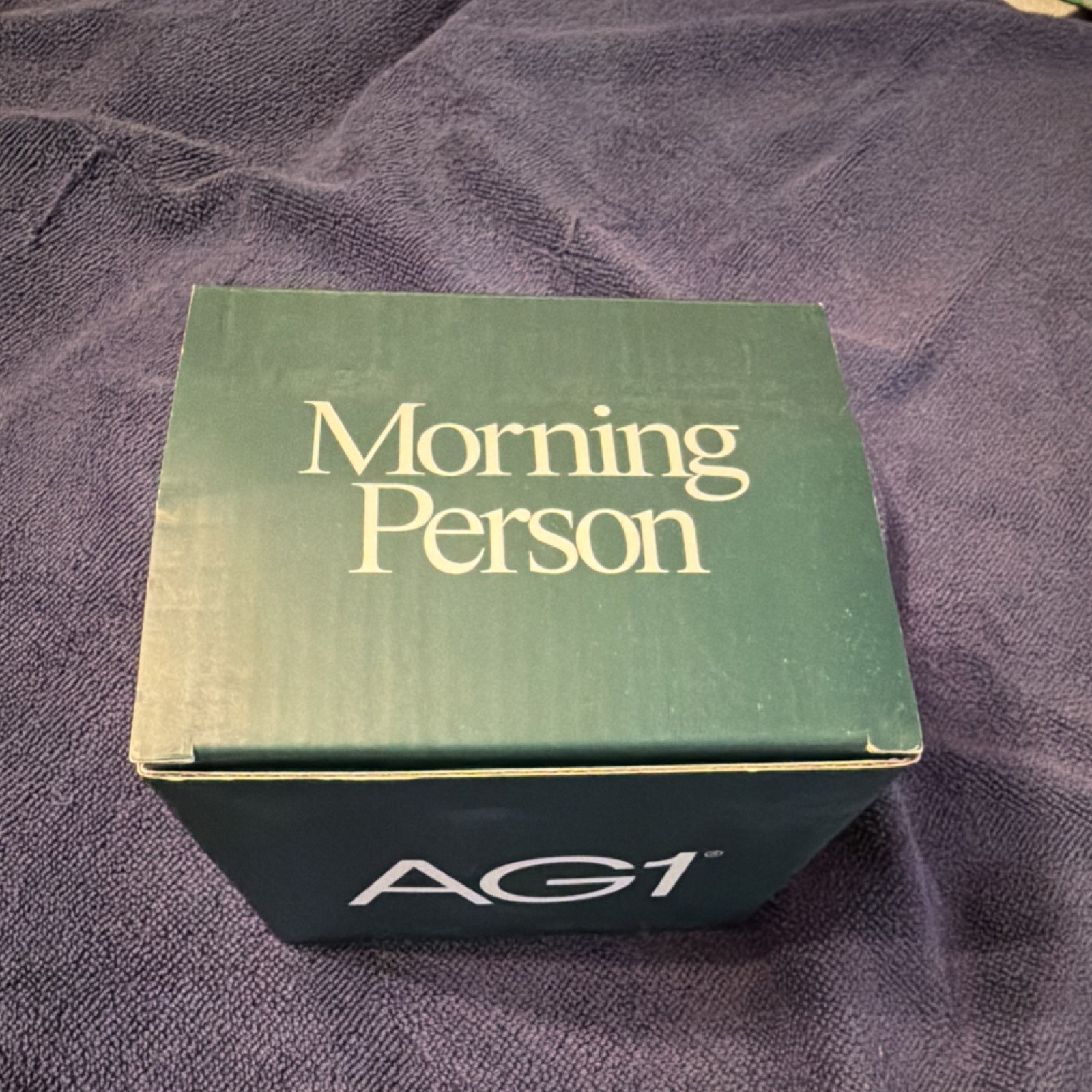 NEW AG1 Morning Person 12 fl oz White Ceramic Coffee Mug, Decorated Classic