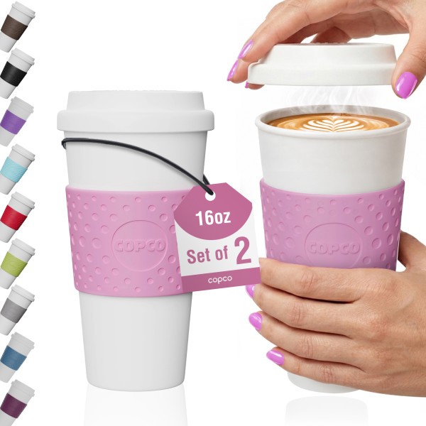 Copco Acadia Travel Mug BPA Free Plastic, 16 Oz, 2 Pack – Choose a Color