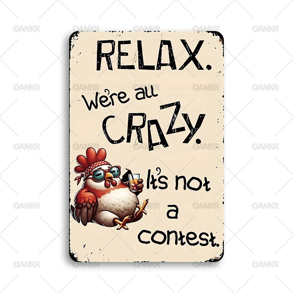 Funny Chicken Gift Tin “I’m Going to Let God Fix It” Christian Gift Chicken