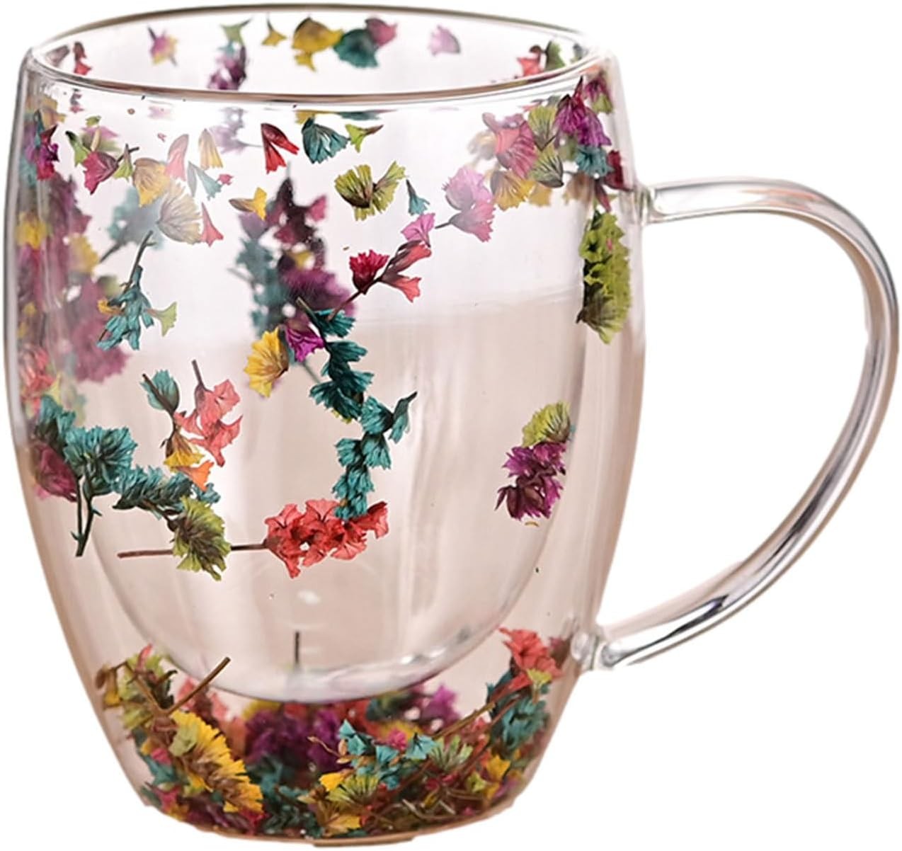 Espresso Cup, 350ml Double Wall Insulated Glass Coffee Mugs