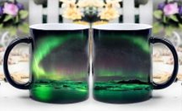 Heat Sensitive, Color Changing Coffee Cup, Thermographic/Thermotropic Coffee Mug