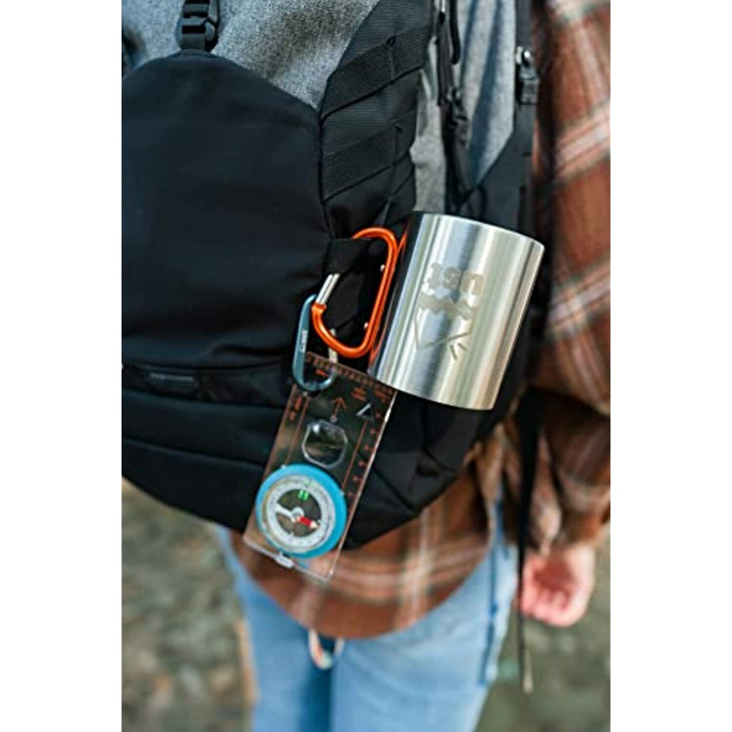 UST KLIPP Biner Mug 1.0 with 9 Fl Oz Capacity, Carabiner Handle and Stainless