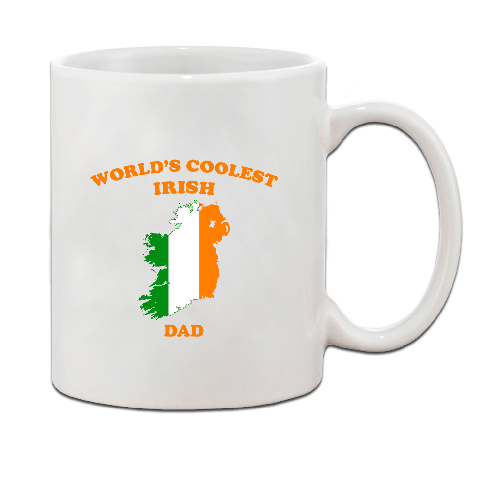 Worlds Coolest IRISH Dad Ceramic Coffee Tea Mug Cup