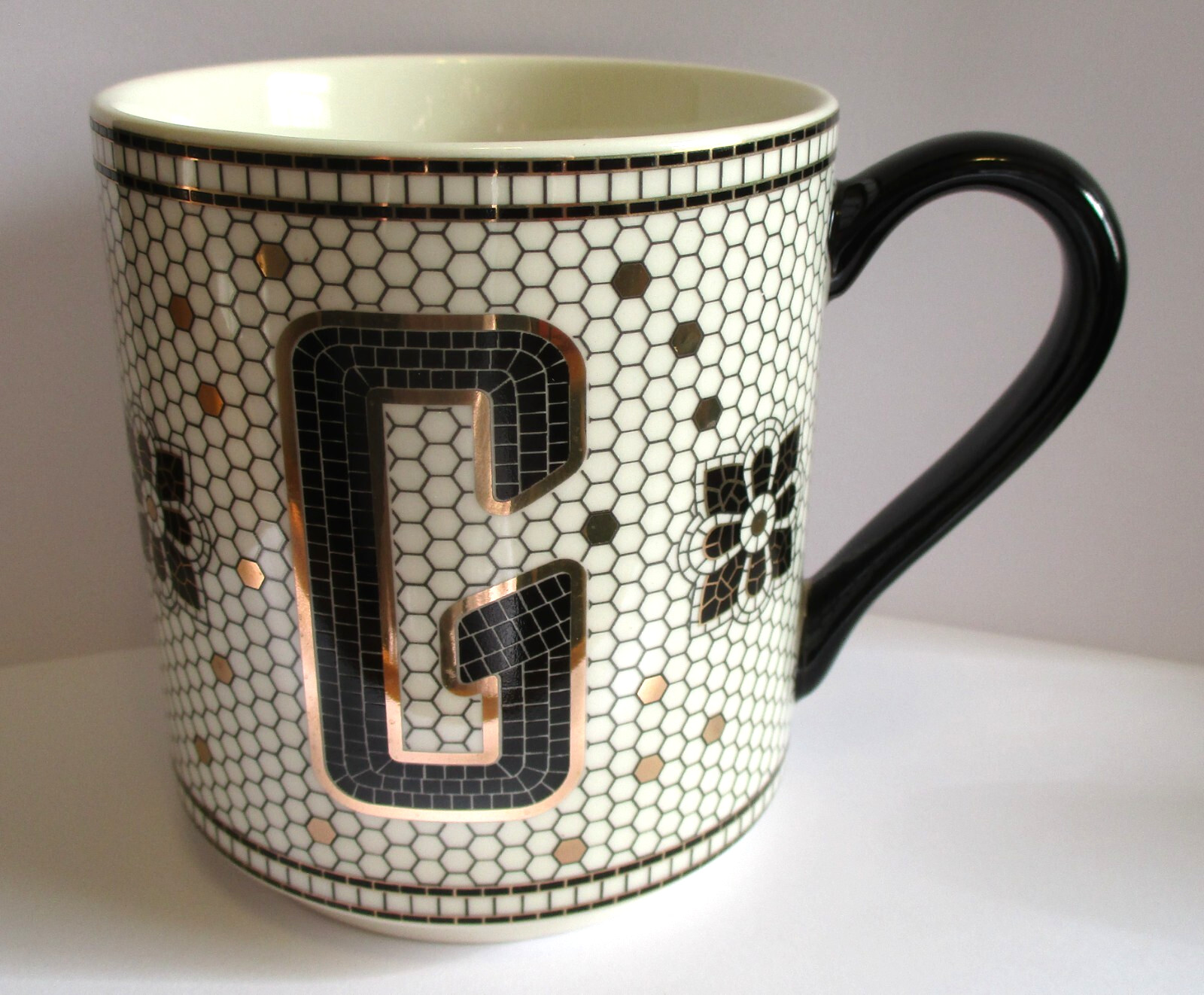 Anthropologie Bistro Tile Margot Letter G Mug
