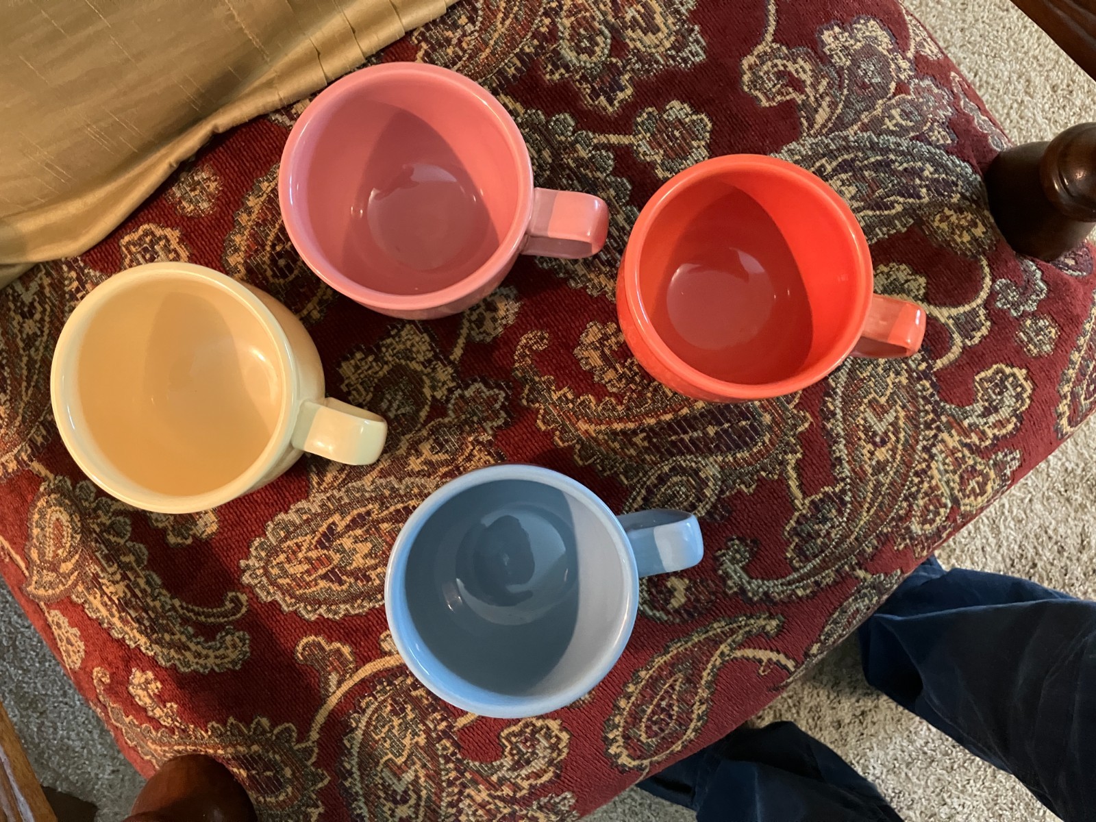 Fiesta Ware set of 4 jumbo 18 0z soup/chili mugs