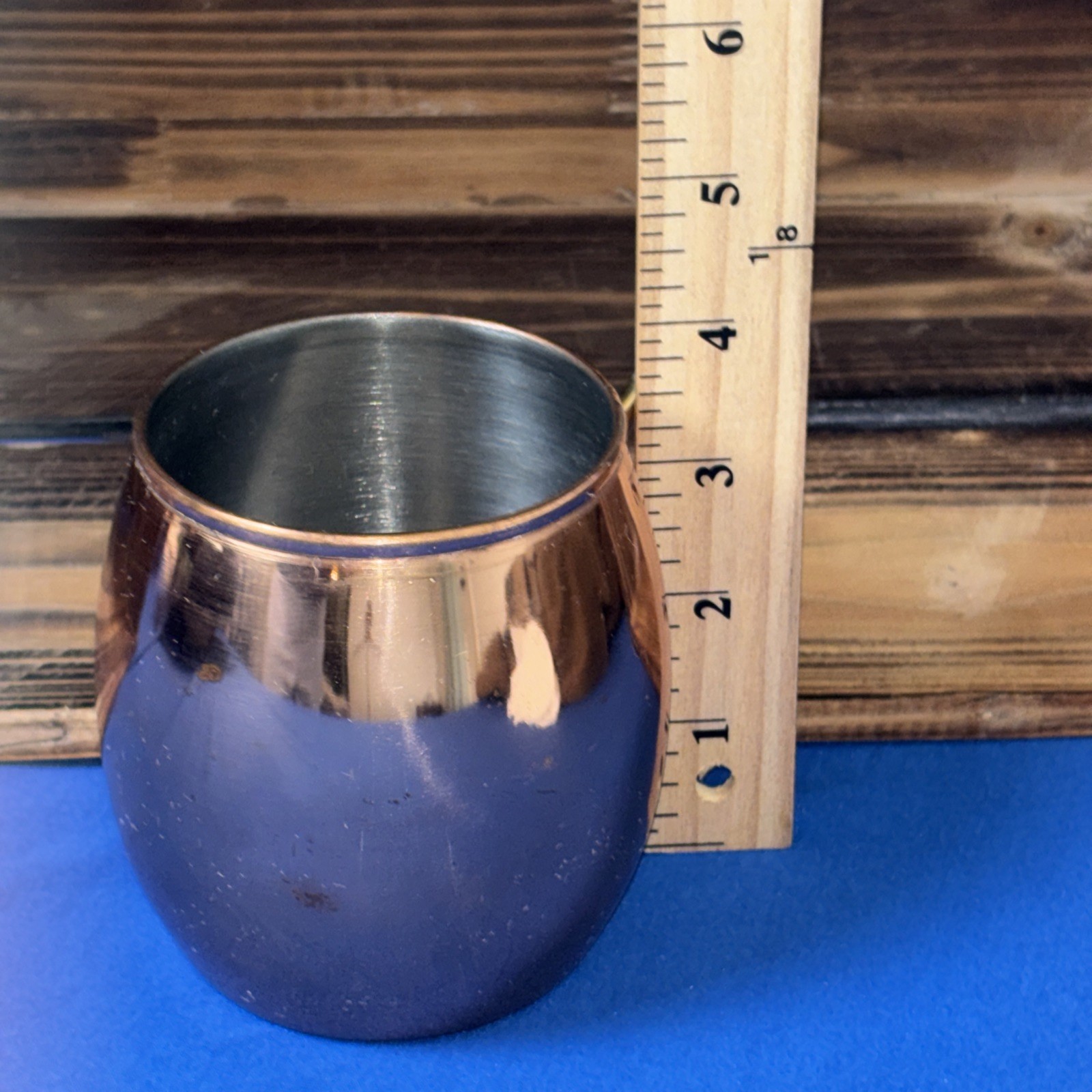 Oggi Copper Moscow Mule Mug Cup set of 4 Rustic Cabin look