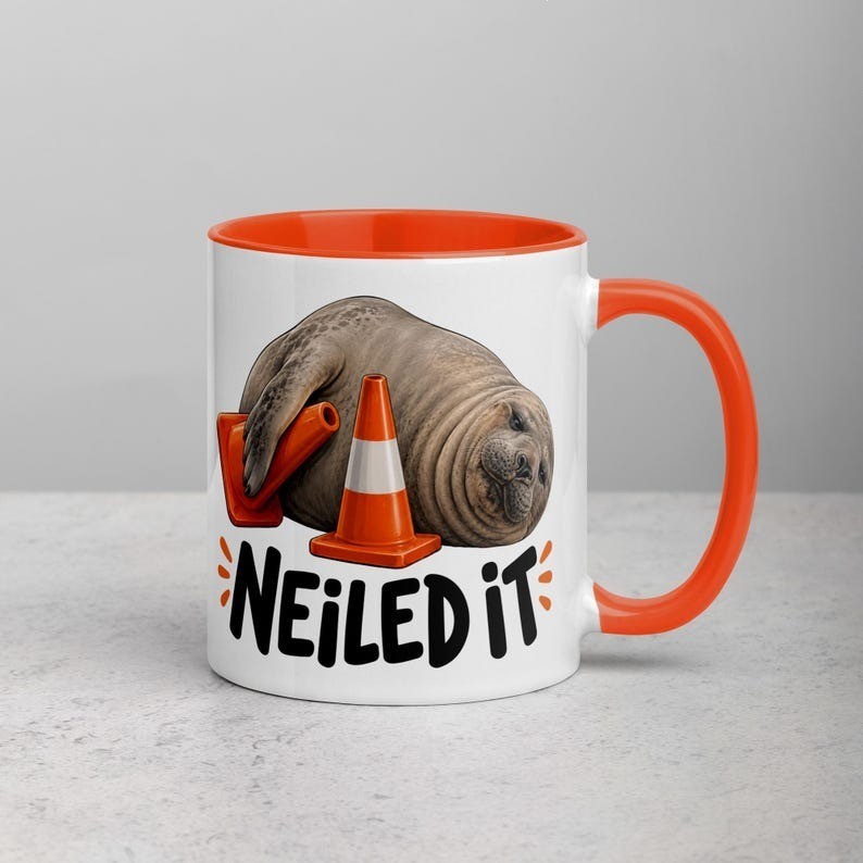 Neil The Seal Mug Funny Elephant Seal Meme Mug Animal