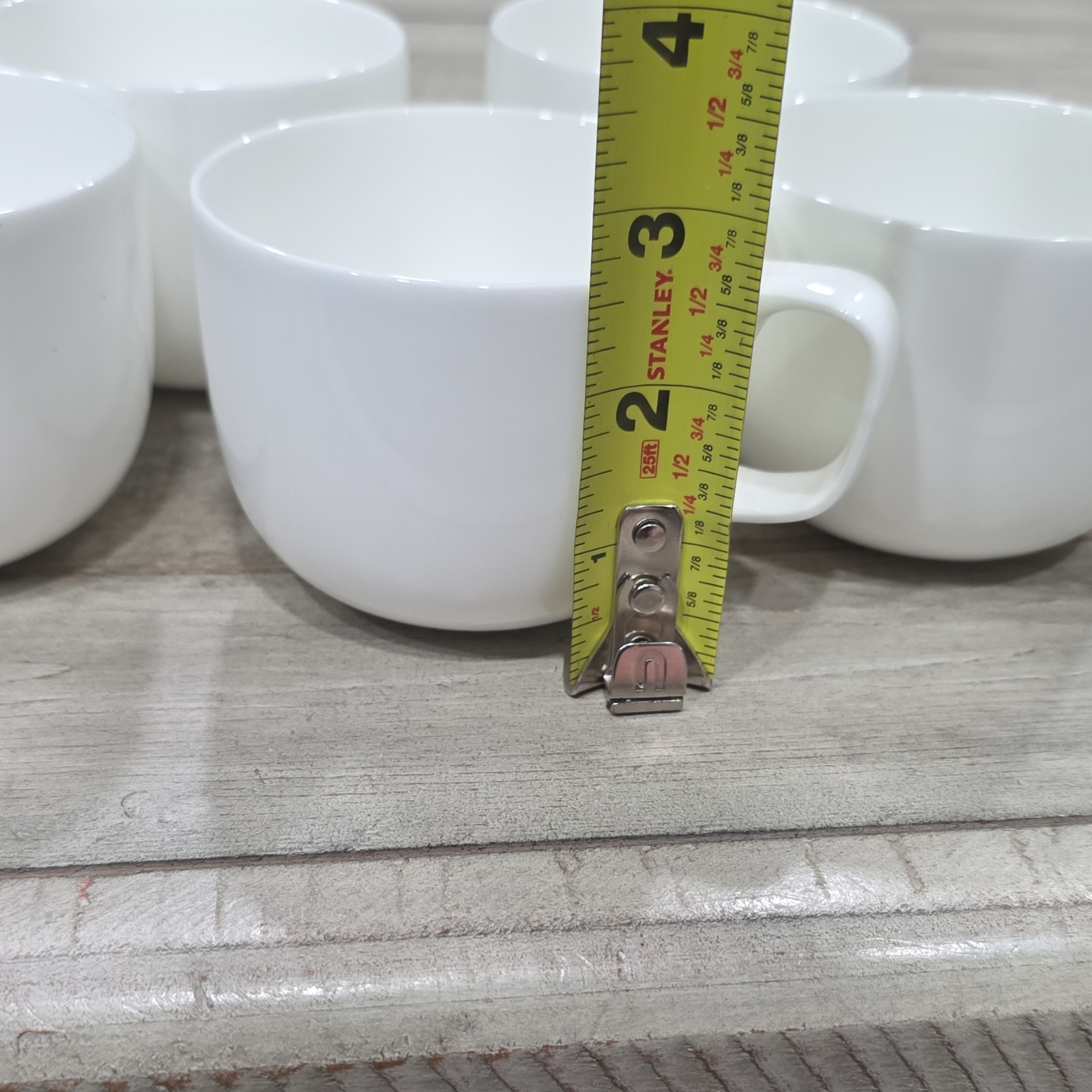 Hotel Collection White Bone China Coffee Cups 10 fl oz Set of 5