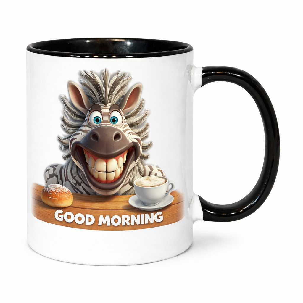 Funny Good Morning Zebra Mug Cute Animal Coffee Cup 11oz 4 Colors