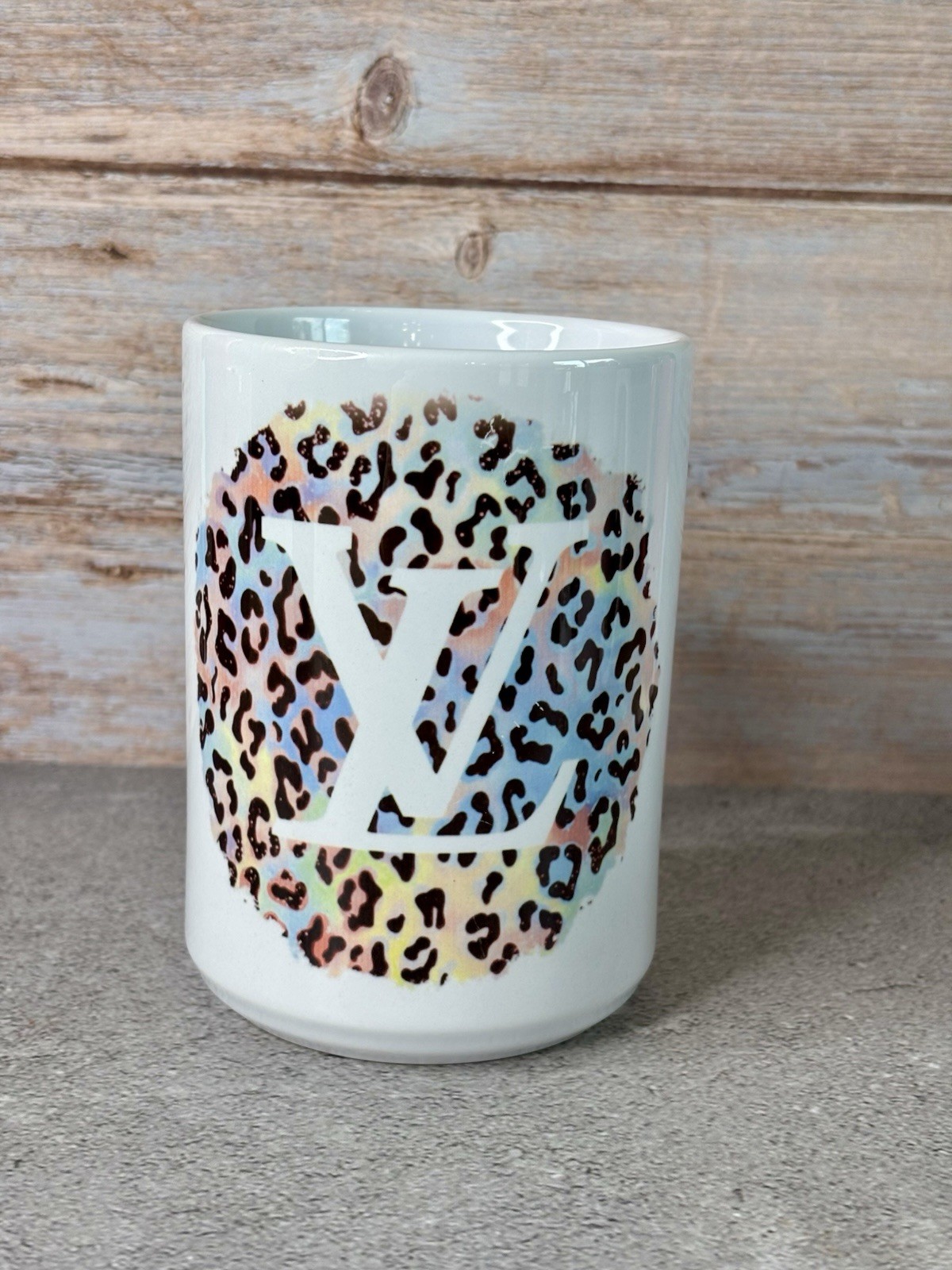 Inspired Custom Pastel Cheetah Leopard Print Coffee Mug!