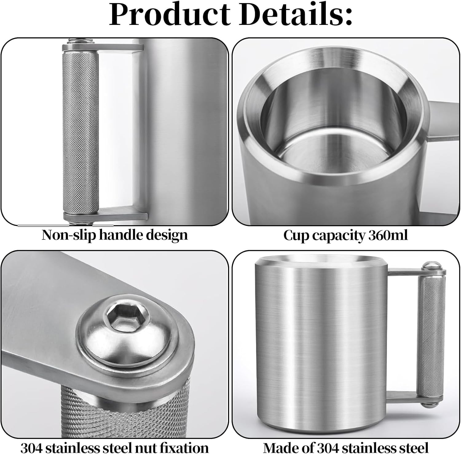 Mug,22LB 360 ML Stainless Steel Super Dumbbell Fitness Sports,Coffee Mug