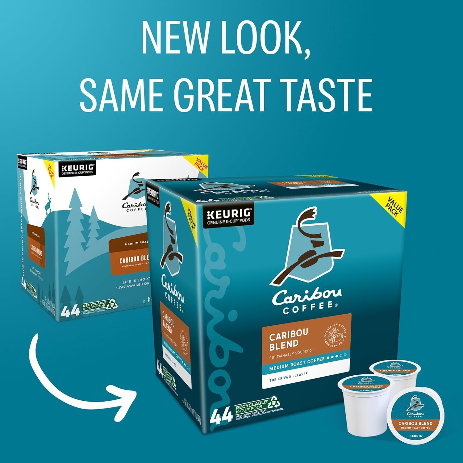 Caribou Blend Coffee K-Cup Pods, Medium Roast, 42 count – HOT & NEW!!!