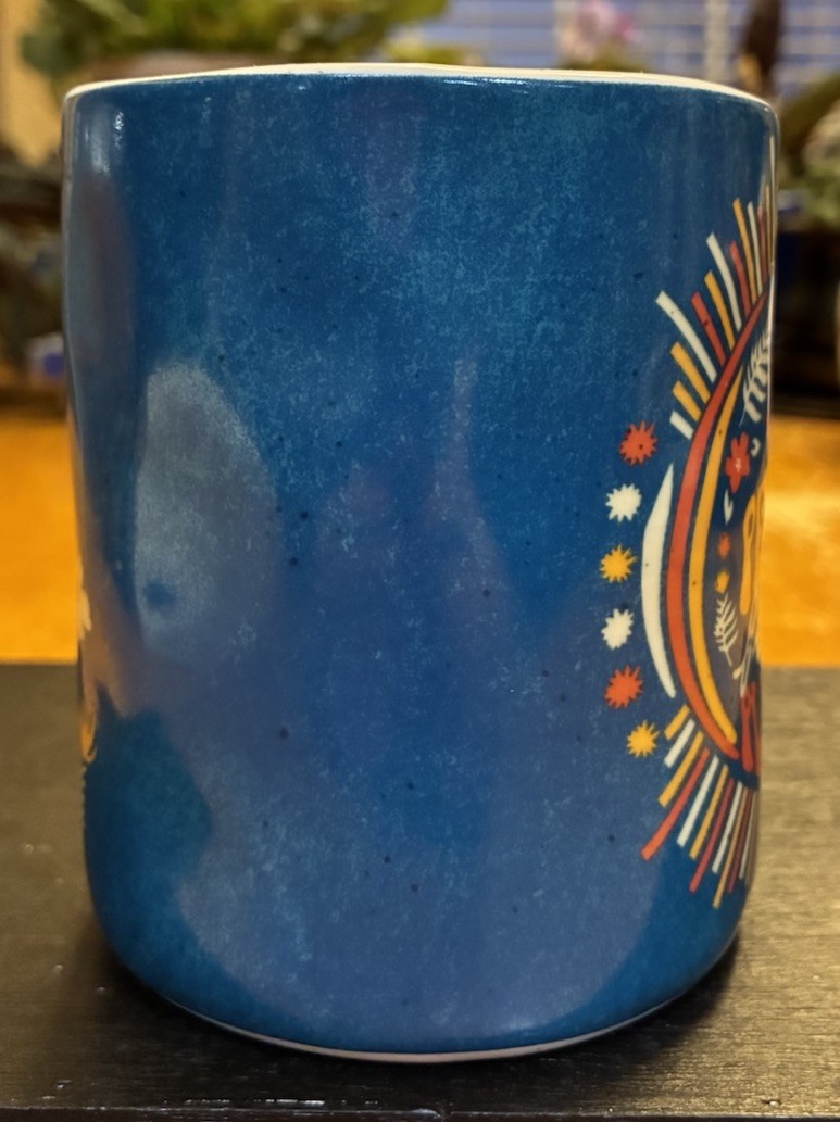 Anthropologie Mug Dazey LA Retro People For The Planet Ecology Lover Hippie Boho