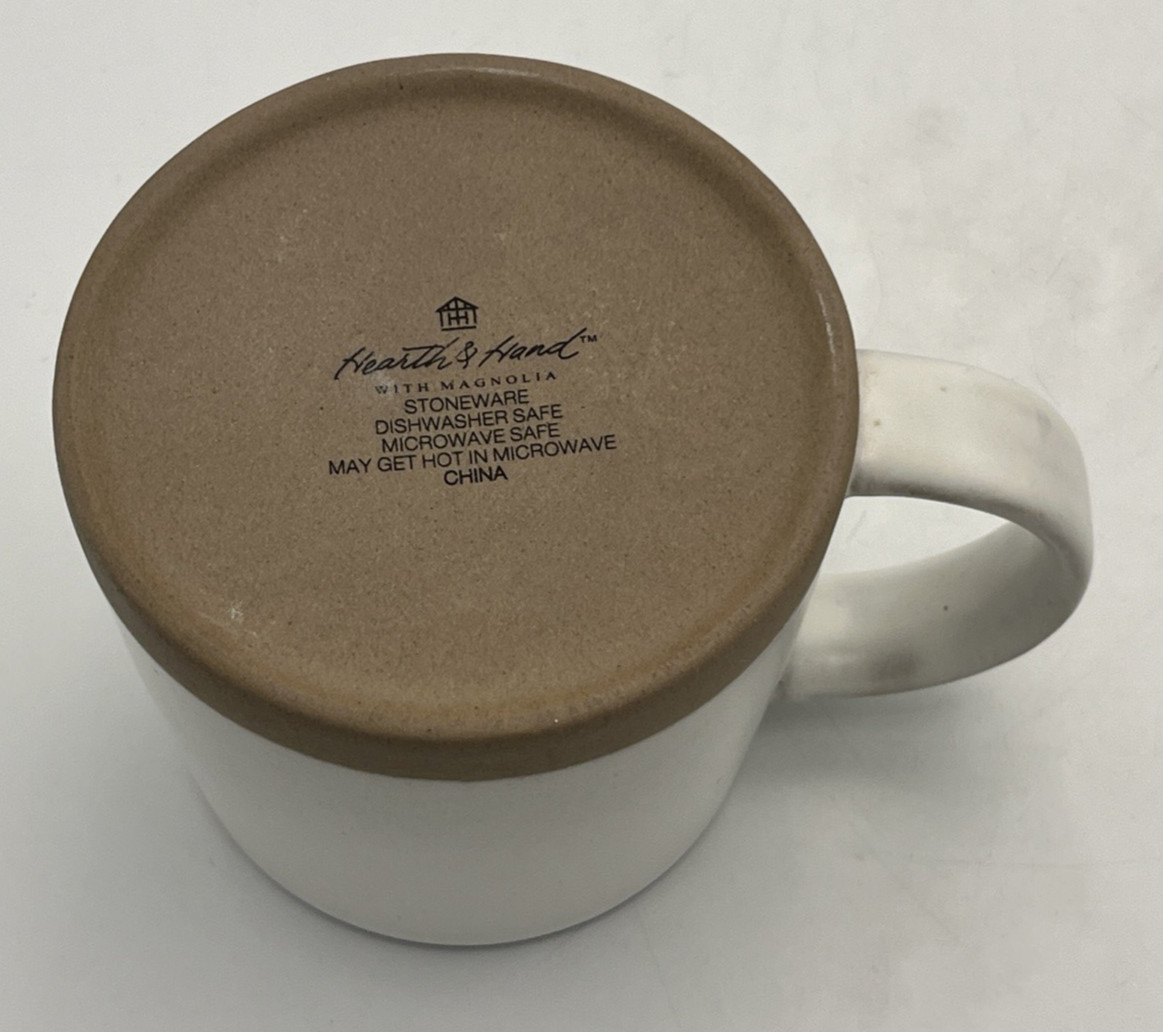 Hearth and Hand Magnolia 2022 Christmas Tree Mugs Set of 3 White Stoneware